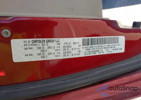 2013 Chrysler Town & Country Touring из США, поврежденный, VIN 2C4RC1BG0DR528986